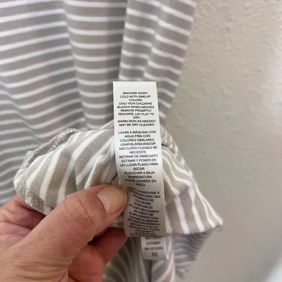 Chicos Womens Dress Size 2 Multicolor Striped V-Neck Sleeveless Pullover Casual - Picture 7 of 8